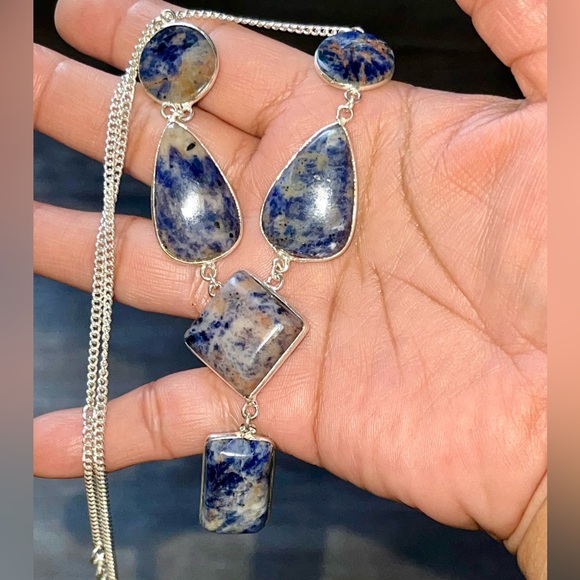 Navy Sodalite Necklace - Picture 6 of 12